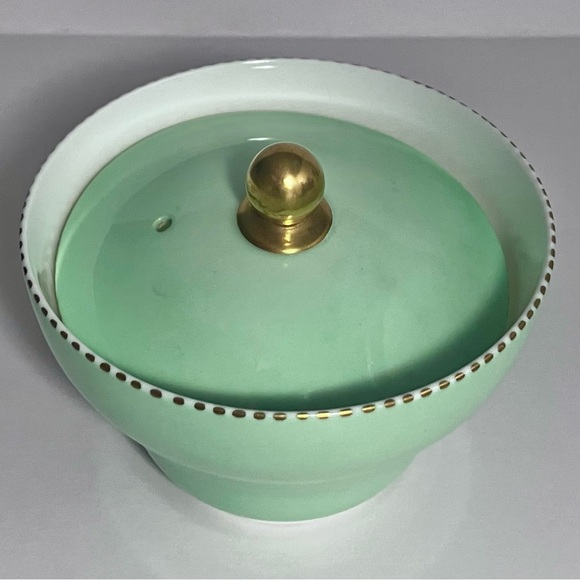 Vintage WEDGWOOD APRIL GREEN Cream & Sugar Set / 1950s ENGLISH BONE CHINA / Rare - Picture 16 of 16